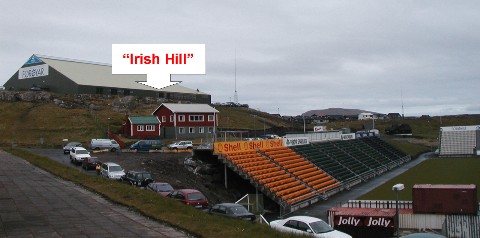 Irish Hill - where the Irish supporters without a ticket will be watching